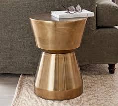 Shae Round Metal Accent Table Pottery
