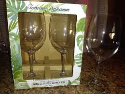 Tommy Bahama Big Acrylic Wine Glasses