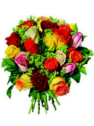 Bouquet di rose multicolore per esprimere gioia e allegria