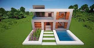 maisons modernes minecraft