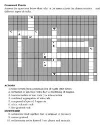 crossword puzzle answer the questions