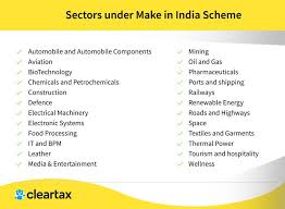 Make In India Sectors Projects Achievements