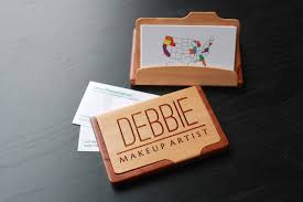 personalized wood business card holder