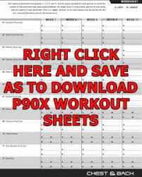 p90x workout sheets it all here