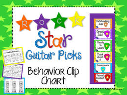 Rock Star Guitar Pick Behavior Clip Chart