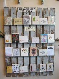 You'll receive email and feed alerts when new items arrive. A Rustic Display Of Greeting Cards From Local Small Presses Greeting Card Display Business Card Displays Gift Shop Displays
