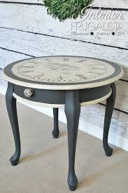Old World Clock Face Table With An
