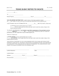 to vacate lease termination letter