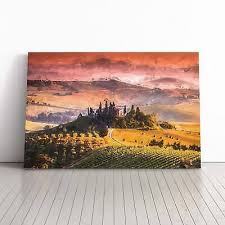 Canvas Print Wall Art View Over Tuscany