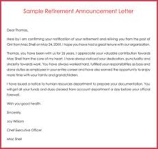 Doe corporation announces the early retirement of john doe from the company's board of accompany my announcement that after more than has provided us with devoted service for has. 12 Free Retirement Letter Templates Samples How To Write