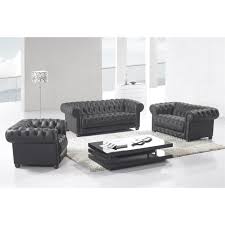 Is your living room space small and wants to take a small set? Matte Black Modern Contemporary Real Leather Configurable Living Room Furniture Set With Sofa Loveseat And Chair