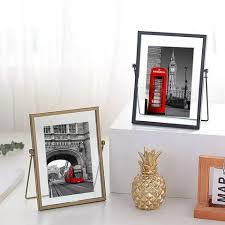 Double Sided Glass Metal Photo Frames
