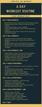 6 day gym workout schedule with pdf