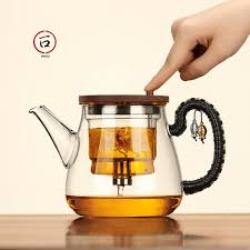 Glass Teapot With Infusion Time Control