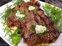 sirloin steak with fresh herb
