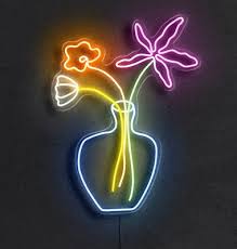 Flower Neon Sign Plant Neon Signs Wall
