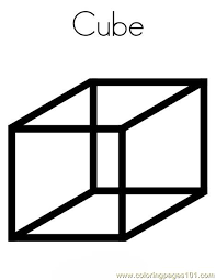 Cube Shape Coloring Page Free Shapes Coloring Pages
