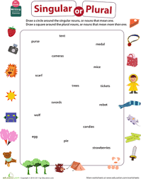 Some nouns have a fixed plural form and take a plural verb. Get Into Grammar Singular Or Plural Nouns Worksheet Education Com