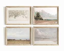 Vintage Gallery Wall Print Set French