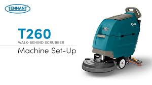 how to use t260 walk behind scrubber