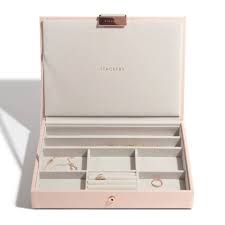 clic jewellery box lid blush