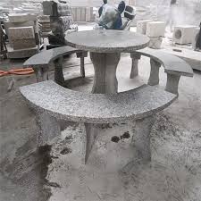 G603 Stone Table And Bench