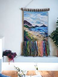 Seascape Art Weaving Wall Art Tapestry