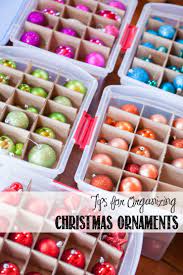 tips for organizing christmas ornaments