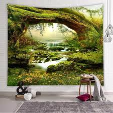 Wall Tapestry Psychedelic Forest