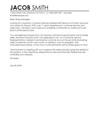 Cover Letter Example Customer Service Posi Gallery One Resume