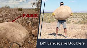 diy landscape boulders how to make