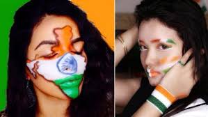 from tricolour eyeshadow to indian flag