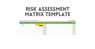 risk essment matrix template excel
