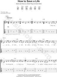 It's an incredibly easy song to play, with only 2 chord progressions to learn so it's highly recommended for beginners out there! The Fray How To Save A Life Sheet Music In C Major Download Print Sku Mn0063877