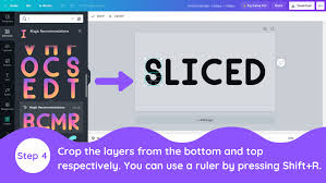 how to create a sliced text effect in