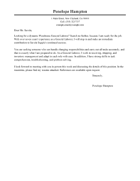 Best General Labor Cover Letter Examples Livecareer