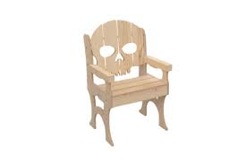 wooden skull backed chair poole