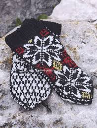 Snowflake Mittens Free Knitting Pattern