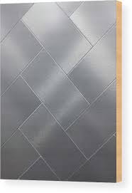 Brushed Silver Metal Texture Tile Surface Clean Aluminum Surface Stock Photo Wood Print