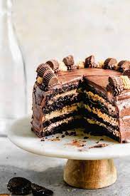 Easy Chocolate Peanut Butter Cake gambar png
