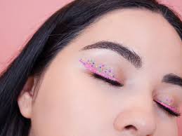 confetti eyeliner makeup tutorial for