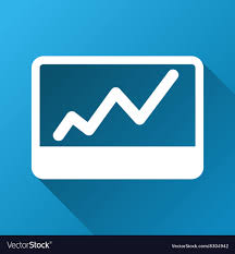 Stock Market Chart Gradient Square Icon