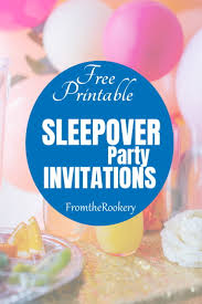 printable sleepover invitations