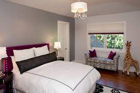 gray and purple room contemporary