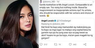 As it goes, parlade needs a break, and while on it, he should be reminded that the philippines is still a. Doctor In Twitter War With Angel Locsin Over Npas In The Philippines The Summit Express
