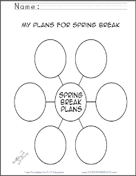 Spring Break Plans Bubble Worksheet Student Handouts