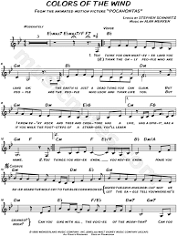 Cm7 you can own the earth and still. Colors Of The Wind From Pocahontas Sheet Music Leadsheet In Bb Major Transposable Download Print Sku Mn0113795