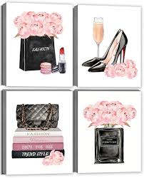 fashion perfume flowers handbag poster