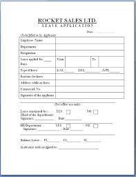 Vacation Time Off Request Template Employee Form