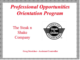 Professional Opportunities Orientation Program The Steak N